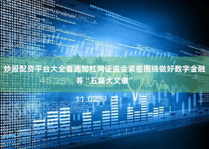 炒股配资平台大全首选加杠网证监会紧密围绕做好数字金融等“五篇大文章”